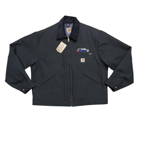VTG Carhartt J001 Men's XL Black NWT Duck Detroit USA Blanket Lined Jacket - Picture 2 of 8